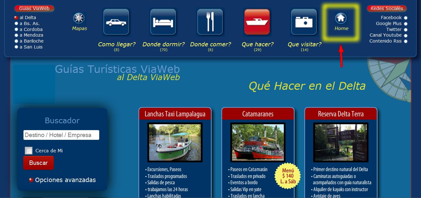 Captura de pantalla del sitio web.